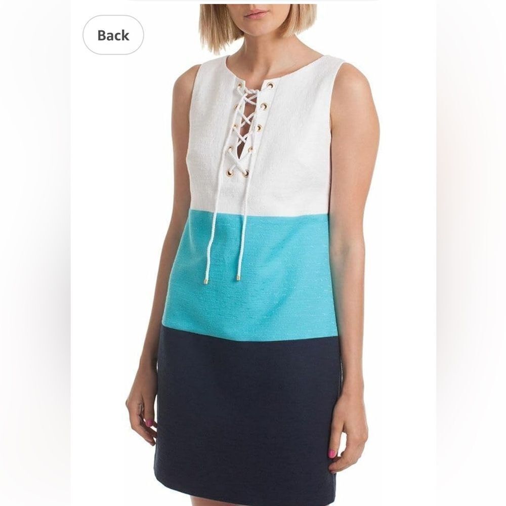 Trina Turk Miss Brady Color Block Stylish Dress Size 8